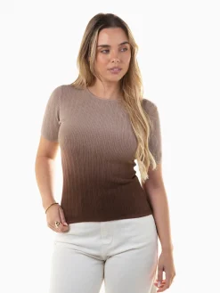Camisola manga curta com degradê