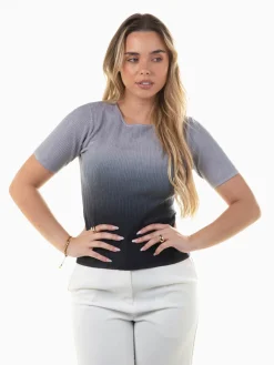 Camisola manga curta com degradê