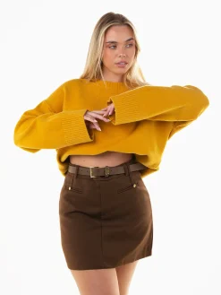 Camisola oversized malha decote redondo