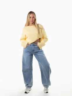 Camisola oversized malha decote redondo