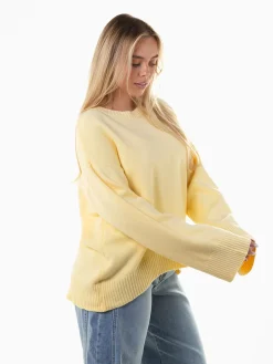 Camisola oversized malha decote redondo