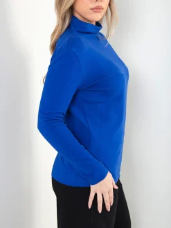 Camisola polar fina com gola alta