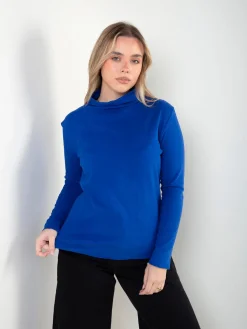 Camisola polar fina com gola alta