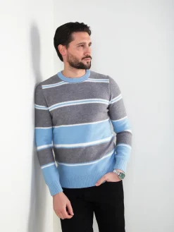 Camisola às riscas mistura viscose