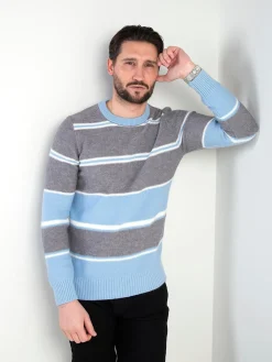 Camisola às riscas mistura viscose