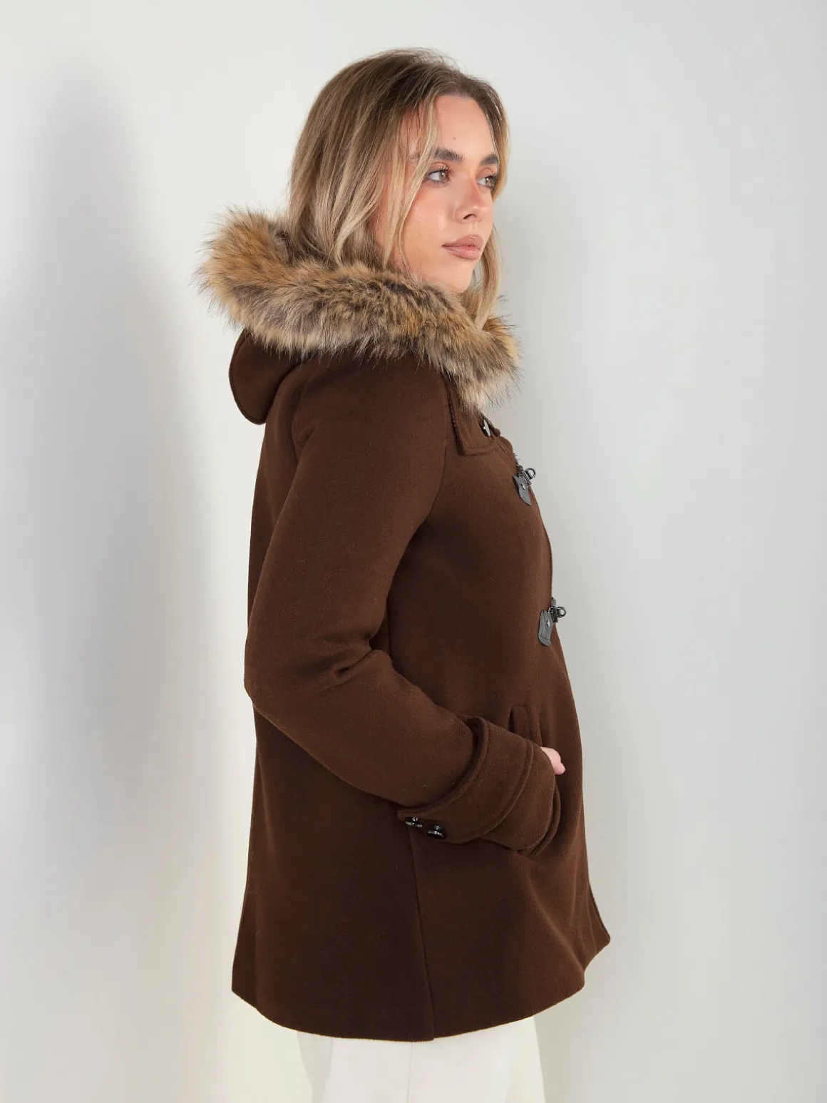 Canadiana fazenda capuz com pelo