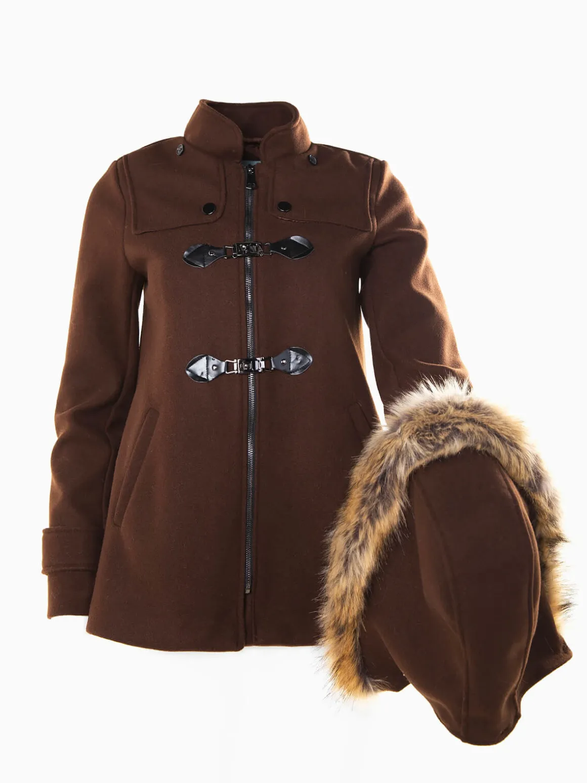 Canadiana fazenda capuz com pelo