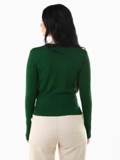 Cardigan com decote V