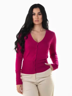 Cardigan com decote V