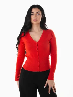 Cardigan com decote V