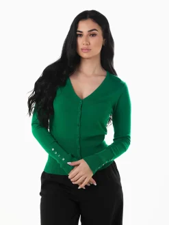 Cardigan com decote V