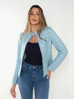 Casaco biker efeito pele