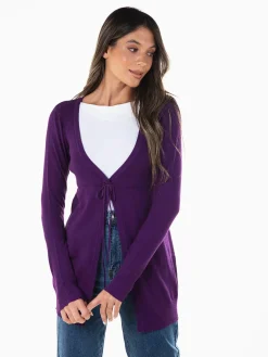 Casaco comprido de malha