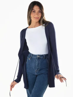 Casaco comprido de malha