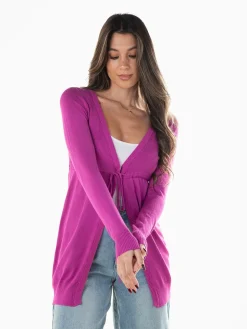 Casaco comprido de malha