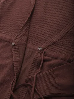 Casaco comprido de malha