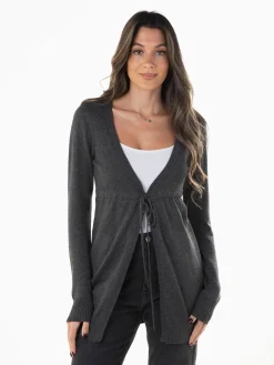 Casaco comprido de malha