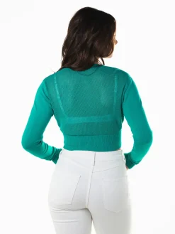 Casaco curto malha com estrutura