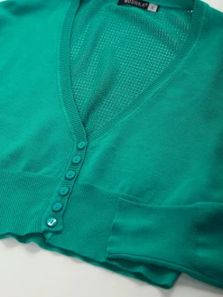 Casaco curto malha com estrutura