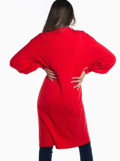 Casaco de malha comprido oversize