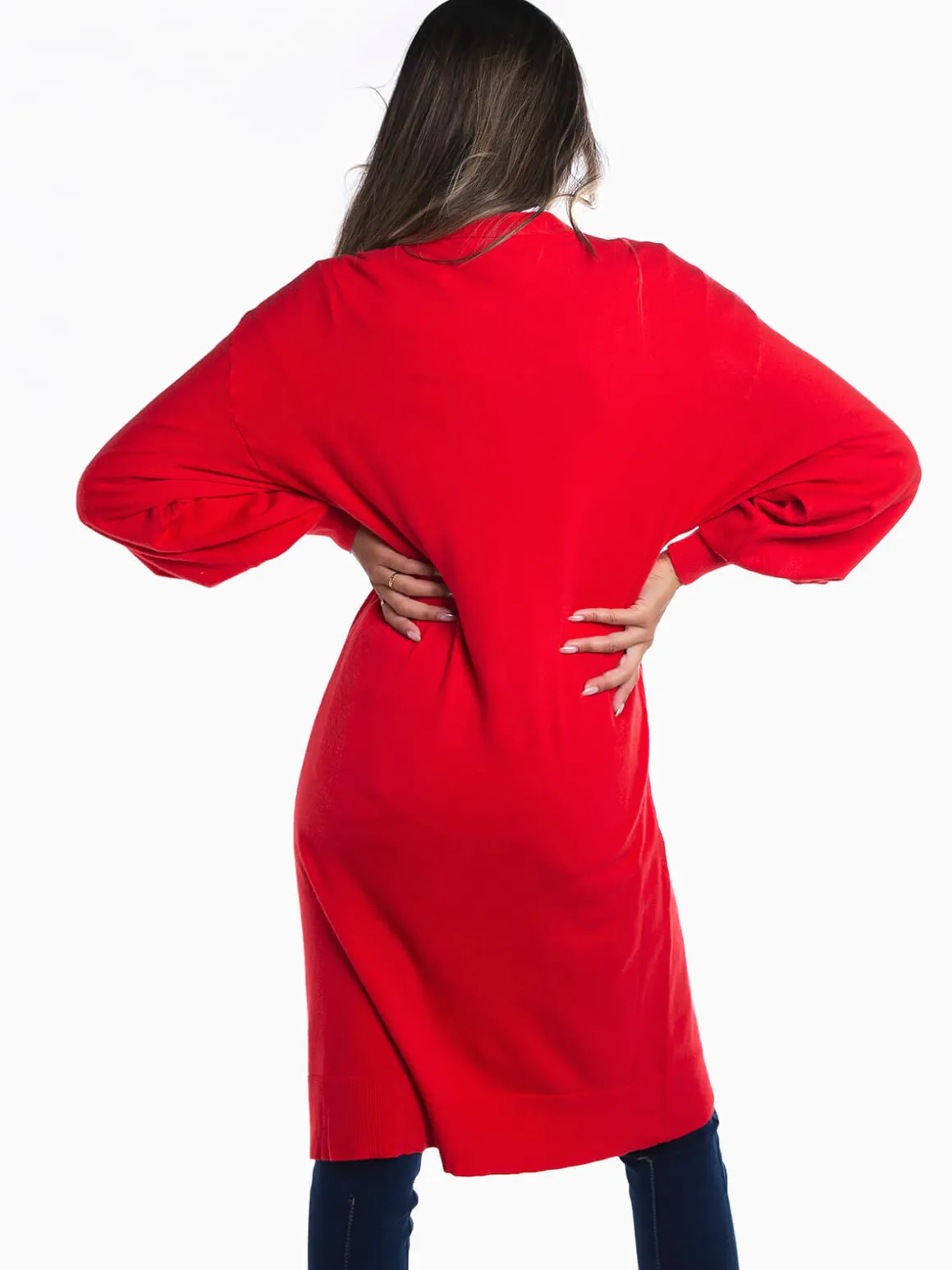 Casaco de malha comprido oversize