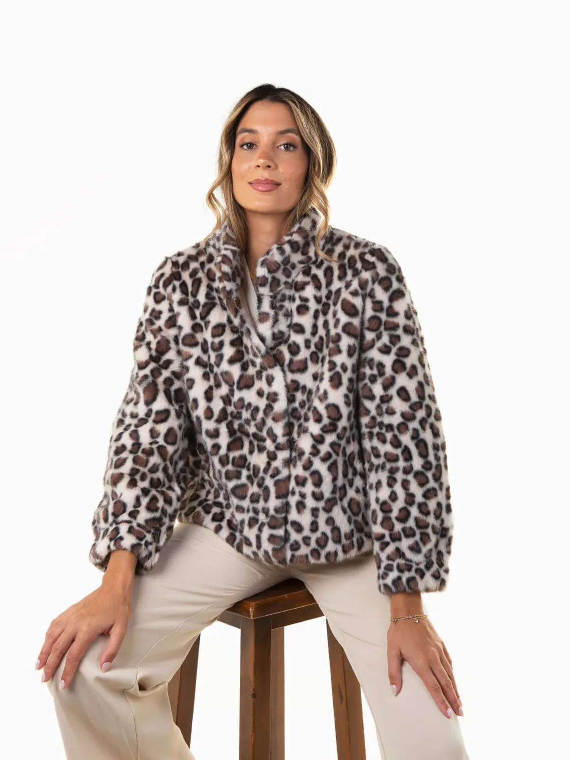 Casaco de pelo animal print