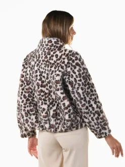 Casaco de pelo animal print