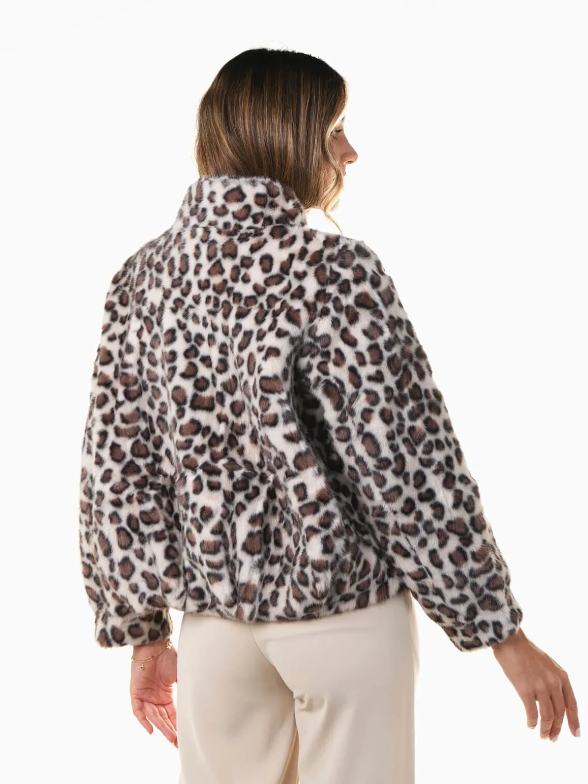 Casaco de pelo animal print