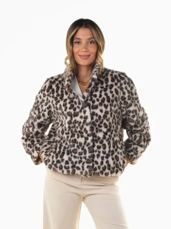 Casaco de pelo animal print