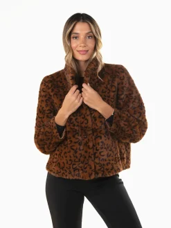 Casaco de pelo animal print