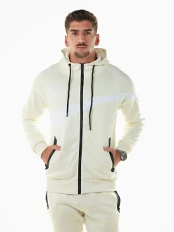 Casaco desportivo color block com capuz