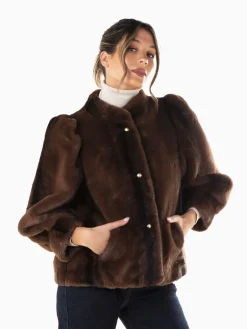 Casaco efeito pelo manga abalonada