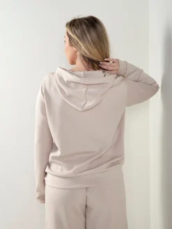 Casaco fato treino com capuz ajustável