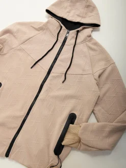 Casaco fato treino malha texturizada