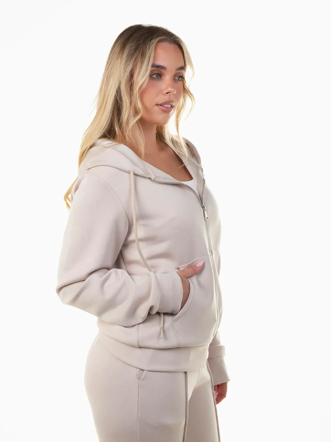 Casaco felpa desportivo com capuz