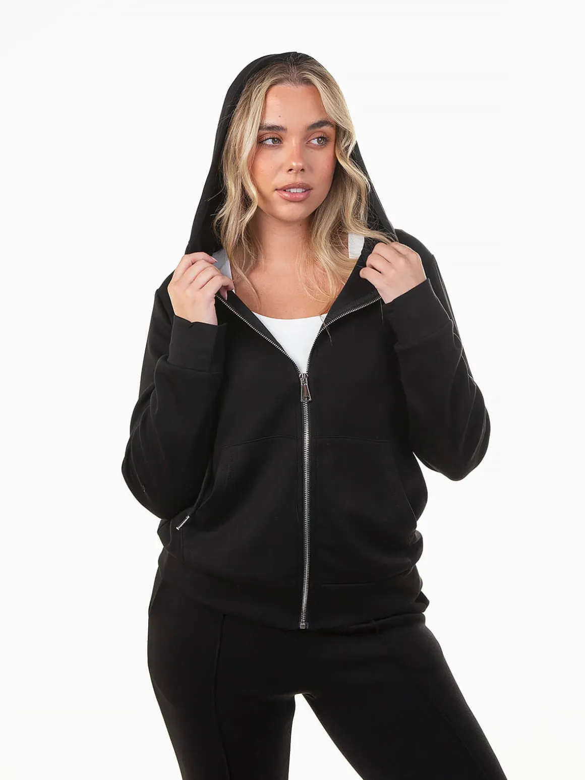 Casaco felpa desportivo com capuz