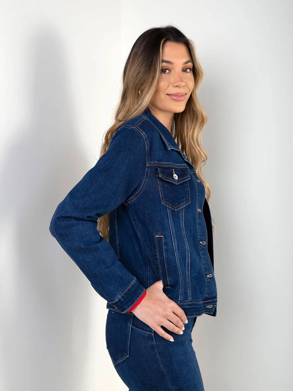 Casaco ganga azul escuro