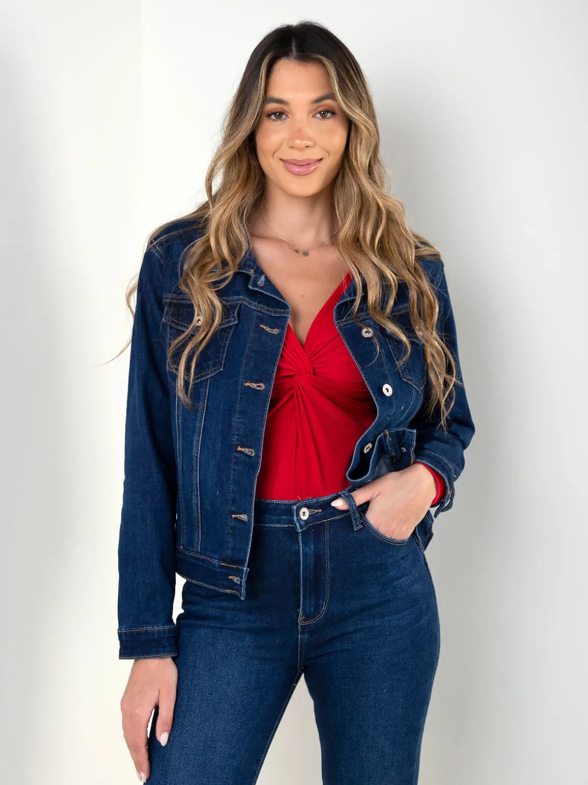 Casaco ganga azul escuro