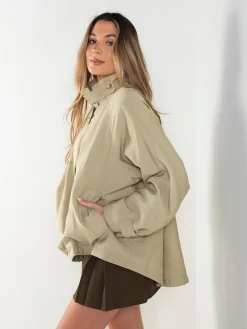 Casaco oversized gola alta