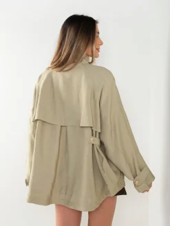 Casaco oversized gola alta