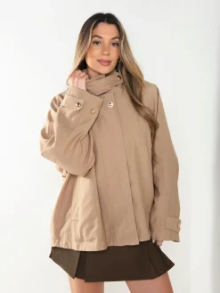 Casaco oversized gola alta