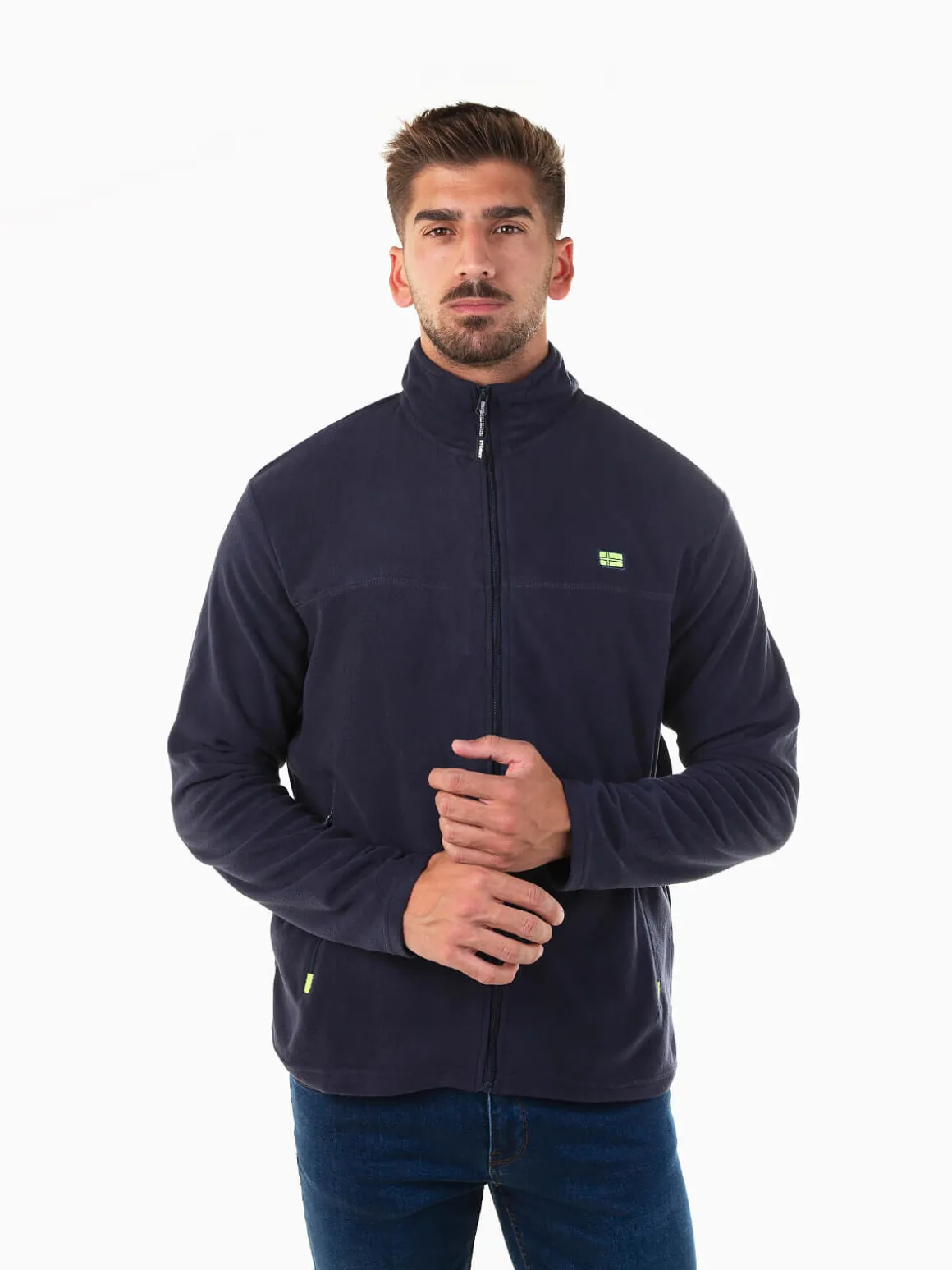 Casaco polar com bolsos