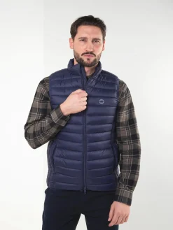 Colete acolchoado leve com gola subida