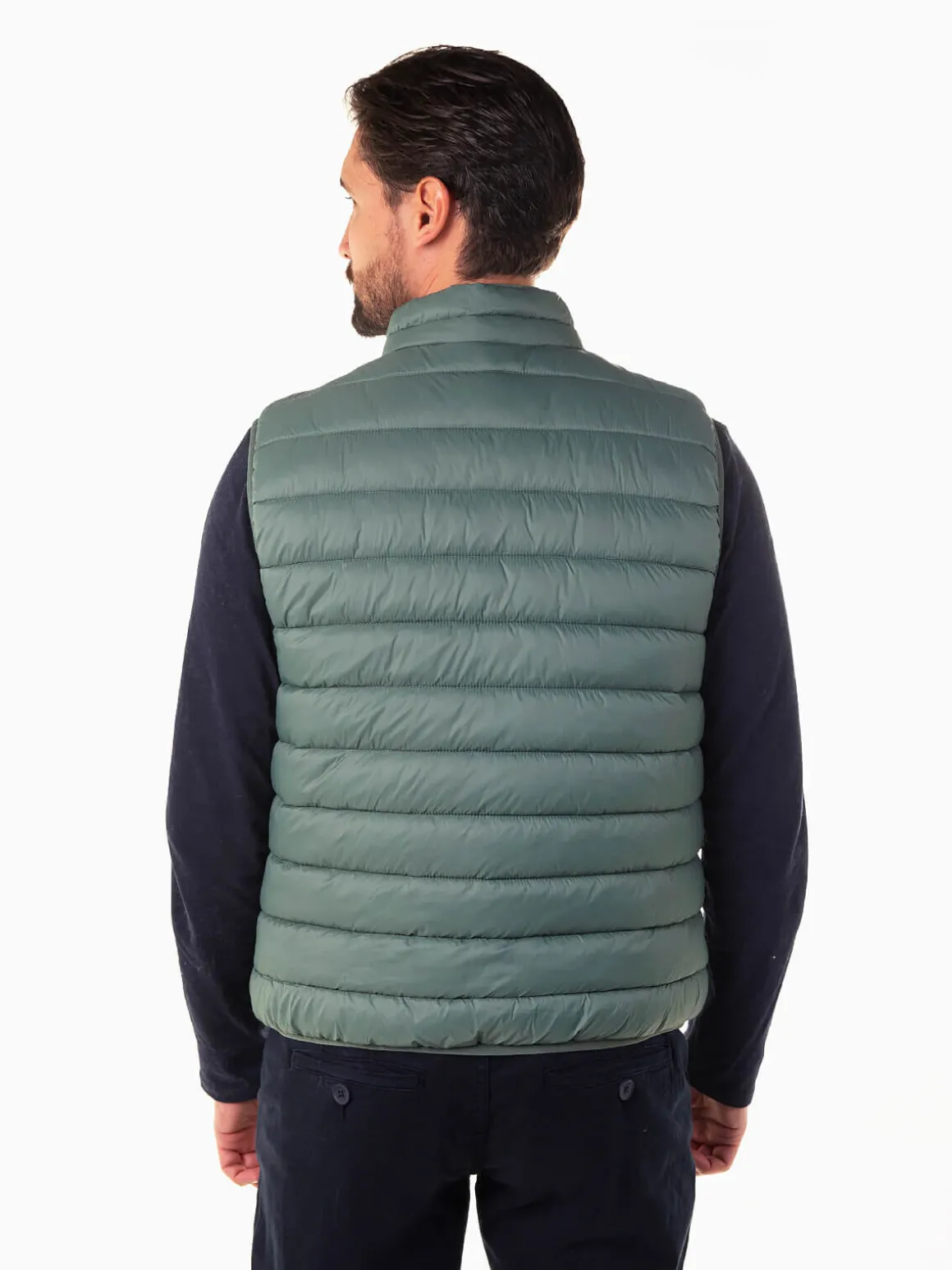 Colete acolchoado leve gola subida