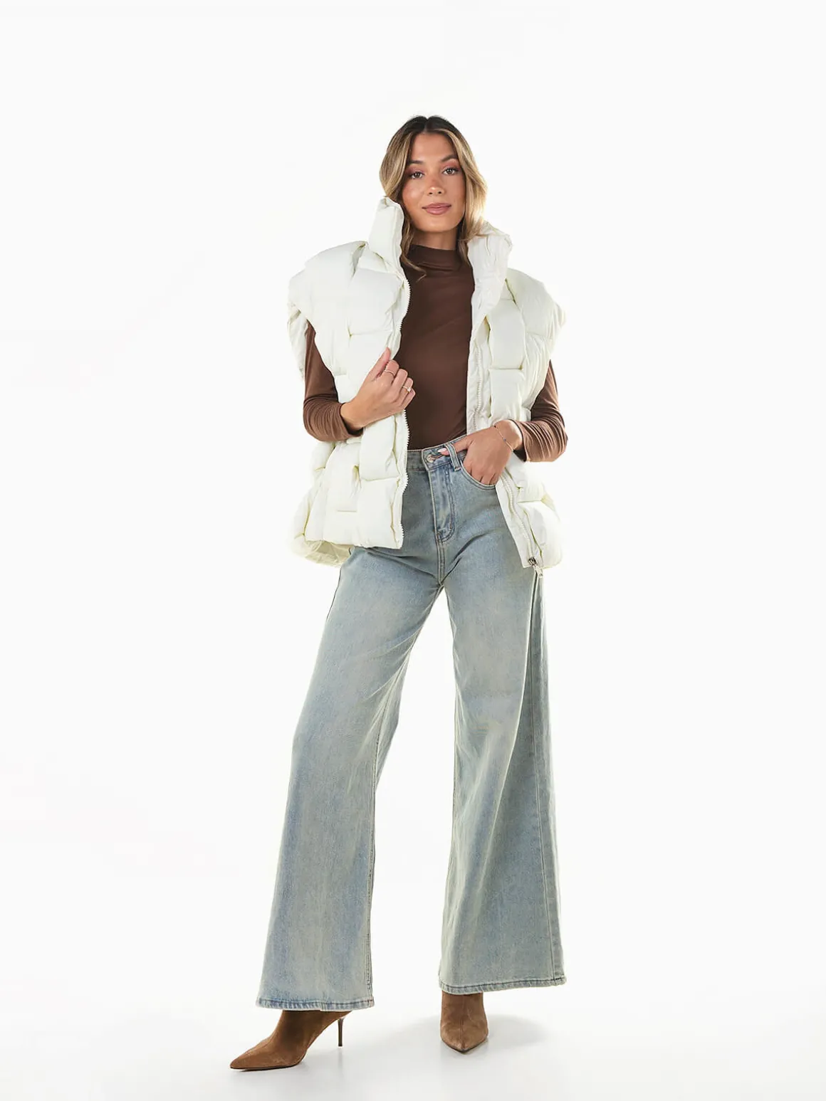 Colete acolchoado oversize