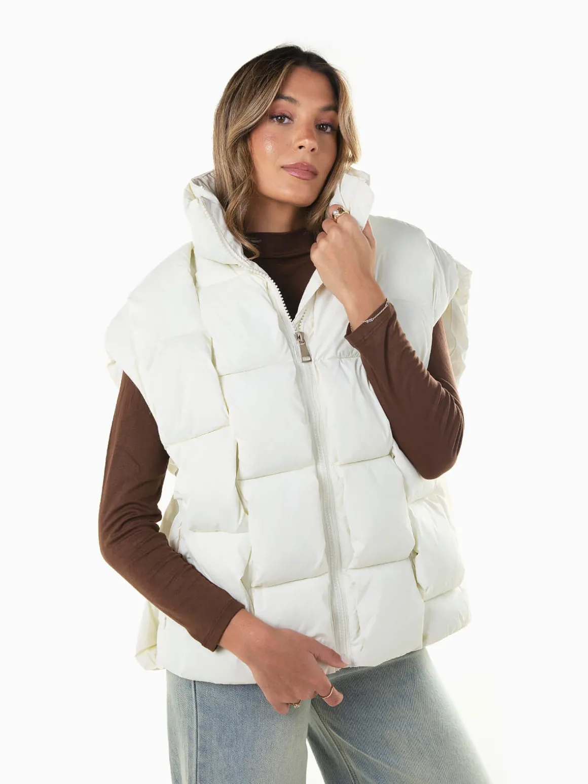 Colete acolchoado oversize