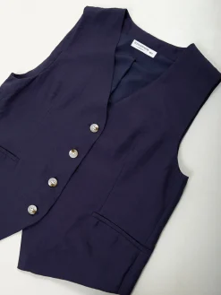 Colete alfaiataria mistura linho