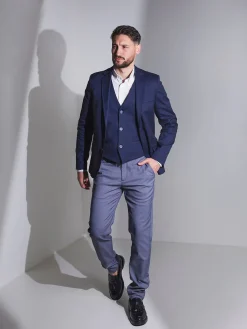Colete azul marinho slim fit
