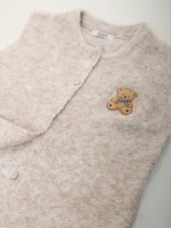 Colete malha com aplicação de urso