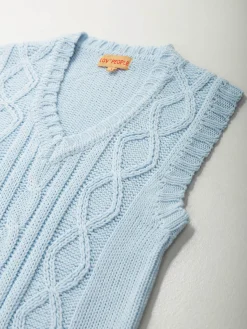 Colete malha decote em V